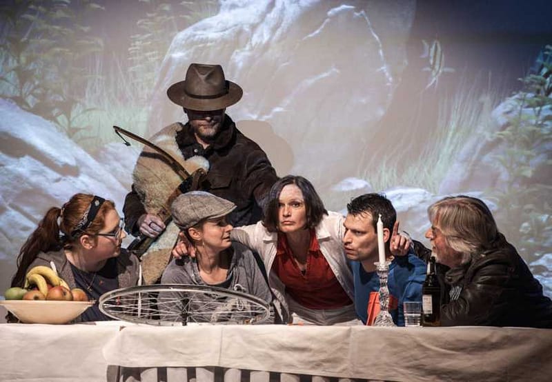 2017.09.17. ibsen ein volksfeind wertstoffbühne 1 dramenschluss. da gesellt sich wilhelm Tell zur Familie